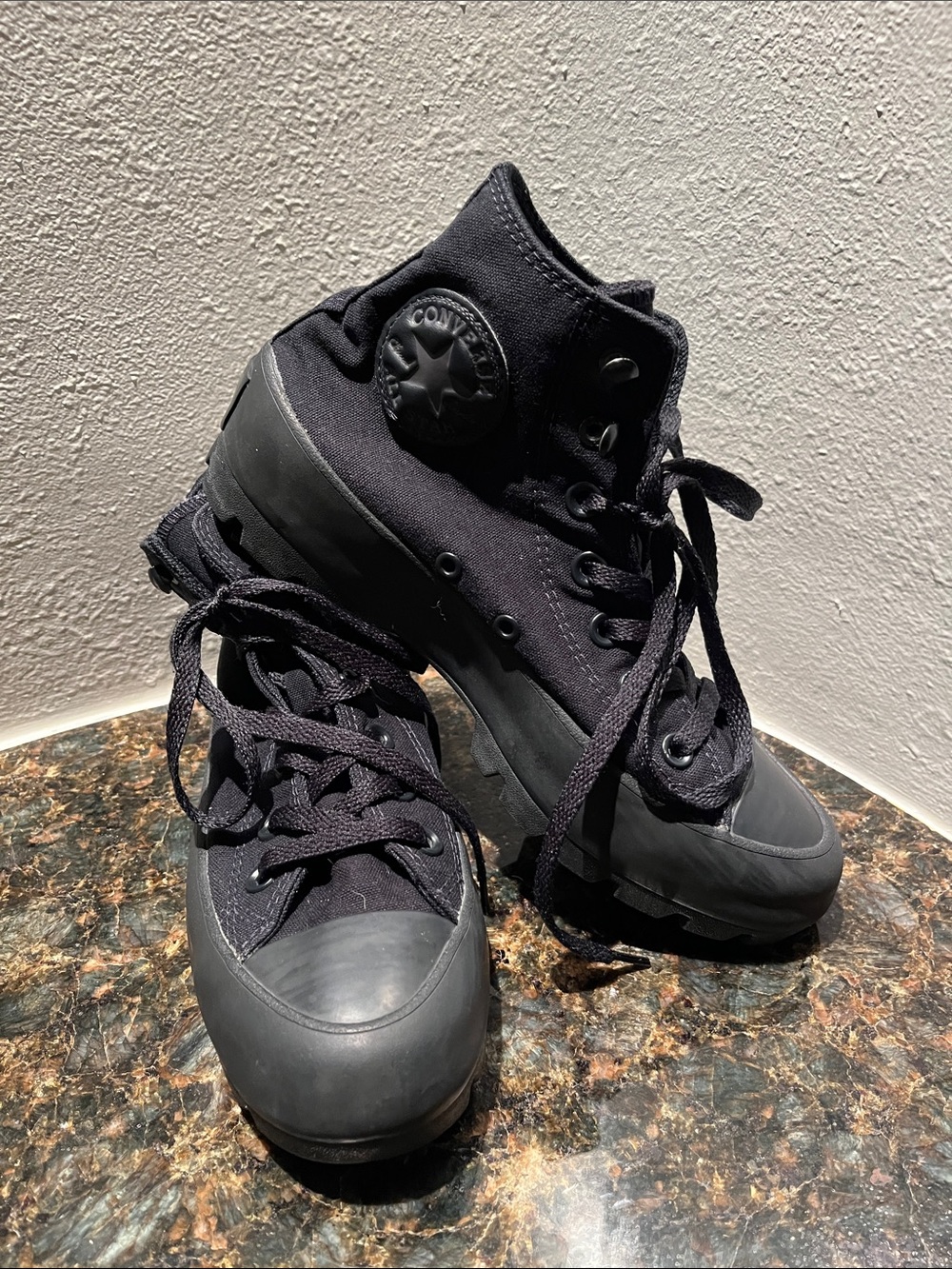 Converse Black High-Top Lugged Canvas Sneakers